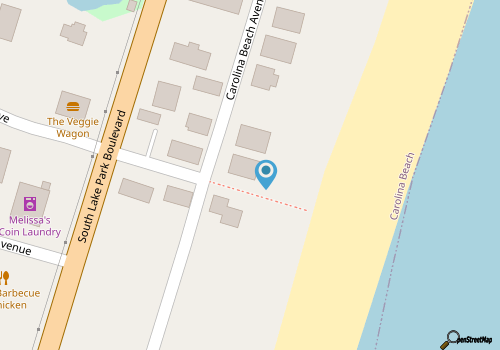 Oceanfront condo in the heart of Carolina Beach! map location