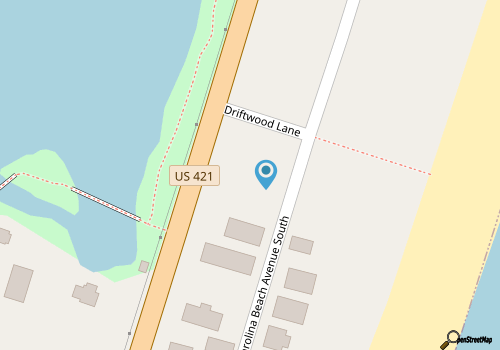 Doubleview Delight- Ocean and lake views in the heart of Carolina Beach map location