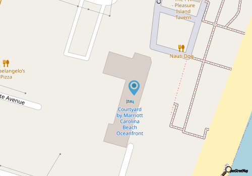 Oceanfront Marriott Carolina Beach map location