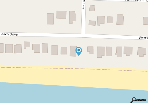 The Beach Fact Oar: Sunny Beach Cottage with Expansive Ocean Views map location