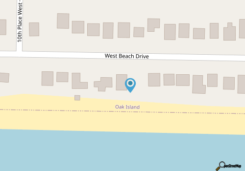 Oak Island Beach Front · Beachfront bungalow with screened-in porch! map location