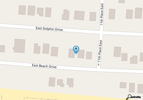 Wave Haven: 2nd Row Dog-Friendly Coastal Retreat with Fun Tropic Vibes map location