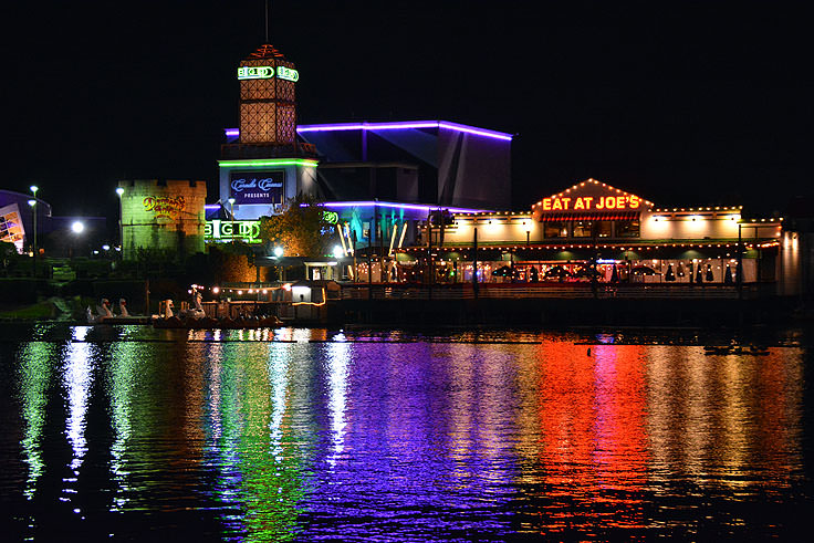 Restaurants and attractions at Broadway at the Beach in Myrtle Beach, SC