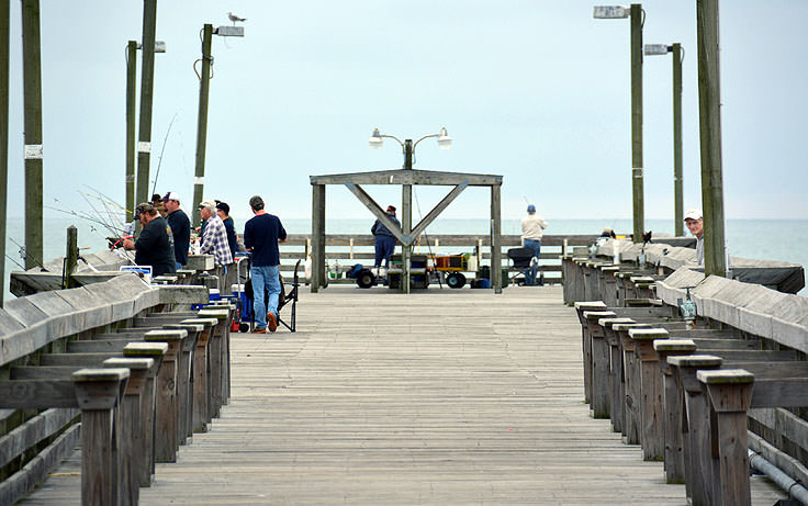 Fishing at Surfside Pier in Surfside Beach, SC