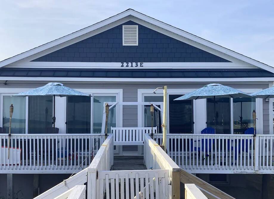 Charming Beachfront... Vacation rental home in Oak Island, NC