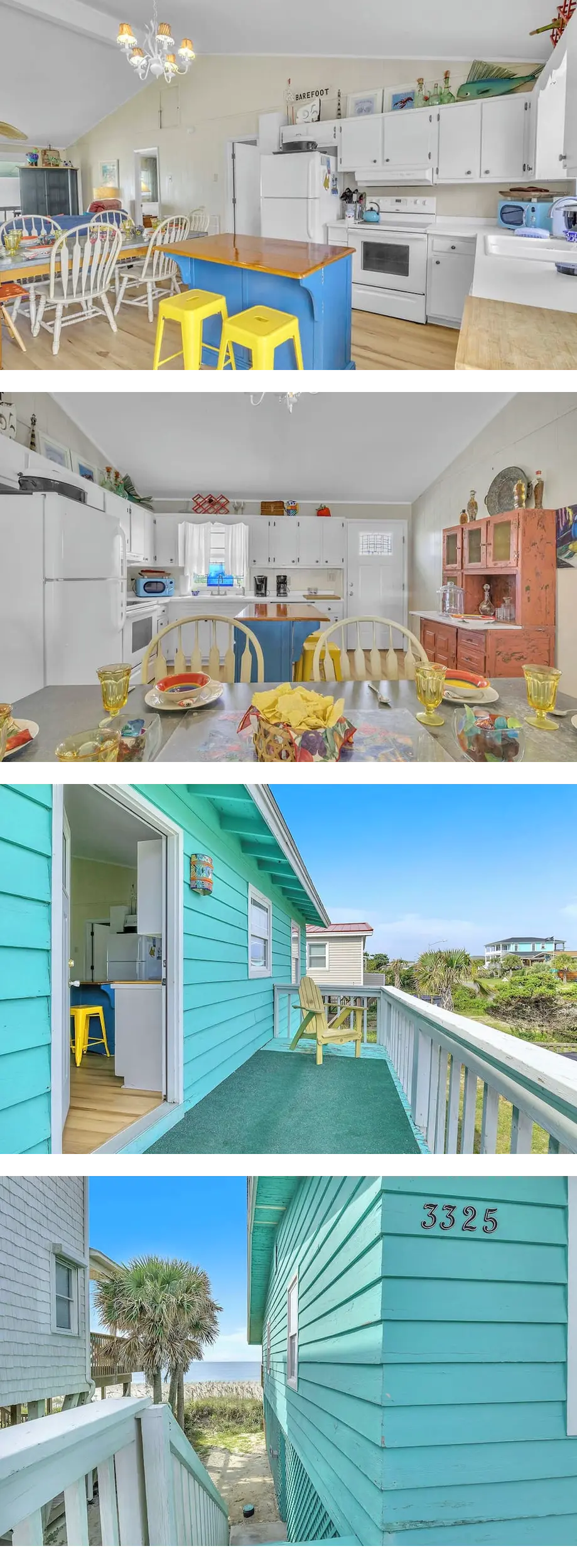 Oceanfront beach house on the sand with ...