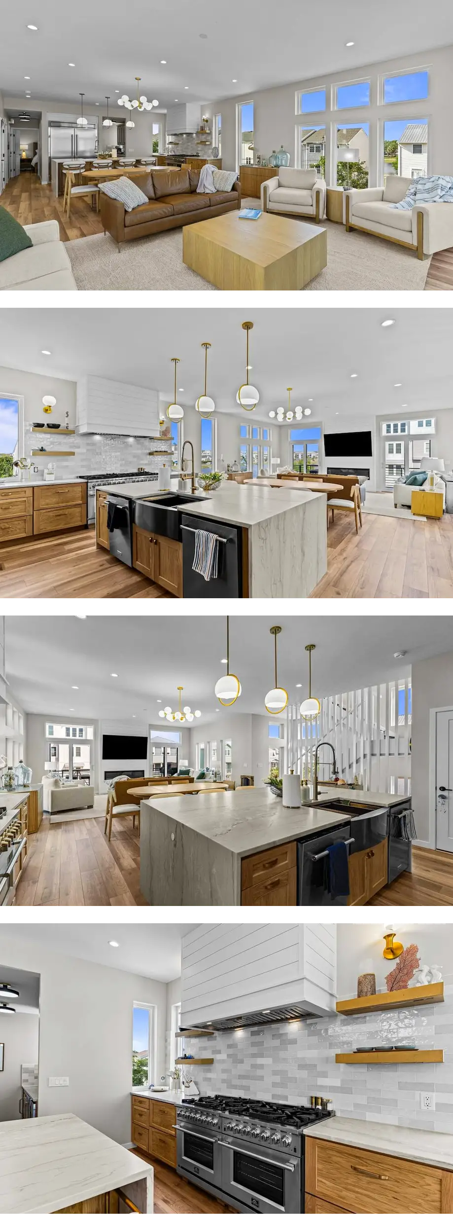 Stunning modern coastal home with privat...